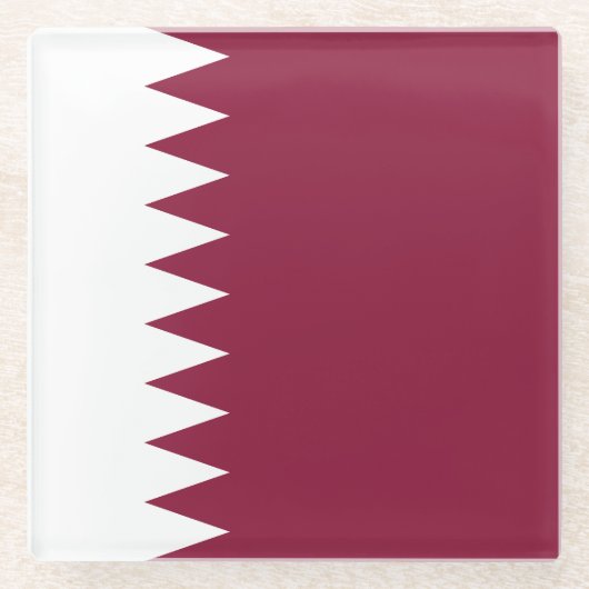 Flagge Katars Glasuntersetzer (Vorderseite)