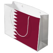 Flagge Katars Große Geschenktüte (Rückseite Schrägansicht)