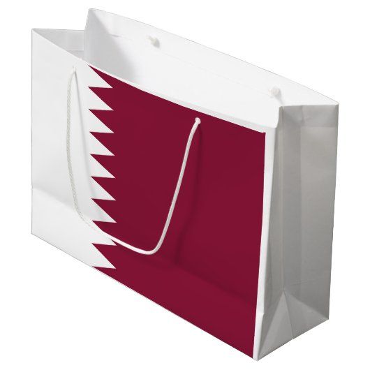 Flagge Katars Große Geschenktüte (Vorderseite Schrägansicht)