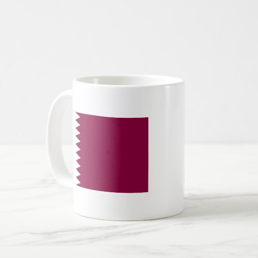 Flagge Katars Kaffeetasse (Vorderseite Links)
