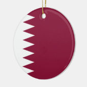 Flagge Katars Keramik Ornament (Links)