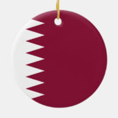 Flagge Katars Keramik Ornament (Hinten)