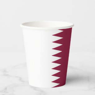 Flagge Katars Pappbecher
