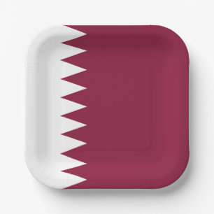 Flagge Katars Pappteller
