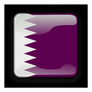 Flagge Katars Poster