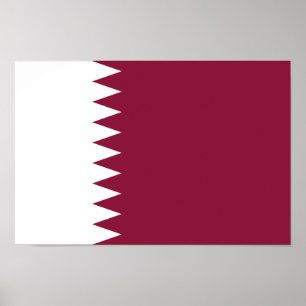 Flagge Katars Poster