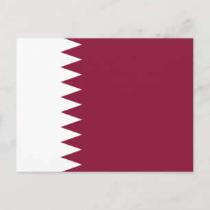 Flagge Katars Postkarte