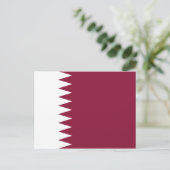 Flagge Katars Postkarte (Stehend Vorderseite)