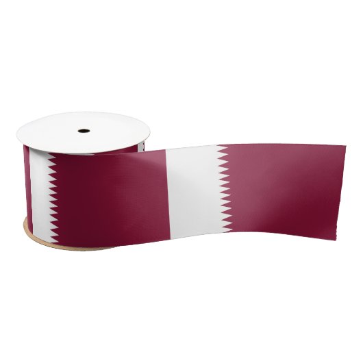 Flagge Katars Satinband (Spule)