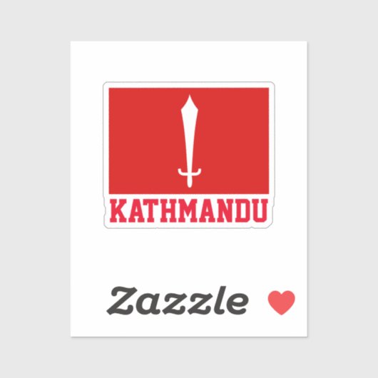 Flagge Katmandu, Nepal Aufkleber (Blatt)