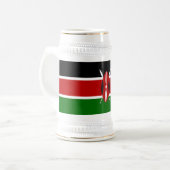 Flagge Kenias Bierglas (Vorderseite Links)