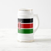 Flagge Kenias Bierglas (VorderseiteRechts)