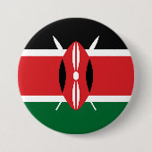 Flagge Kenias Button (Vorderseite)