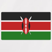 Flagge Kenias Etiketten (Design 1)