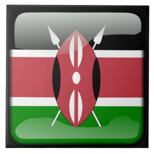 Flagge Kenias Fliese