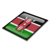 Flagge Kenias Fliese (Seite)