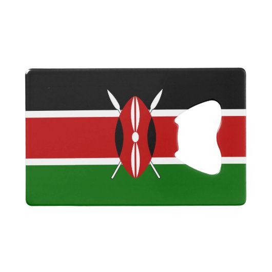 Flagge Kenias Geldbeutel Flaschenöffner (Vorderseite (Horizontal))