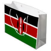 Flagge Kenias Große Geschenktüte (Rückseite Schrägansicht)