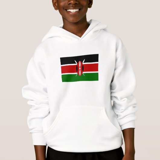 Flagge Kenias Hoodie (Vorderseite)