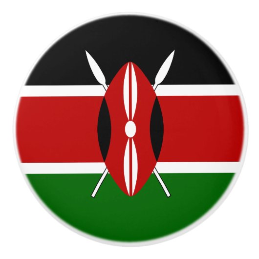 Flagge Kenias Keramikknauf (Vorderseite)