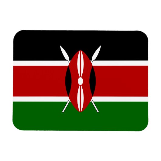 Flagge Kenias Magnet (Horizontal)