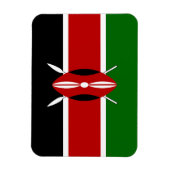 Flagge Kenias Magnet (Vertikal)