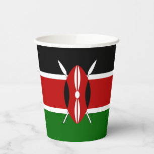 Flagge Kenias Pappbecher