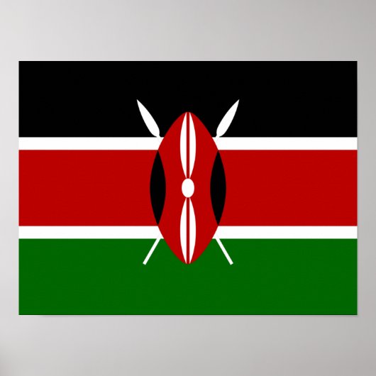 Flagge Kenias Poster (Vorne)