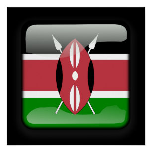 Flagge Kenias Poster