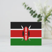 Flagge Kenias Postkarte (Stehend Vorderseite)