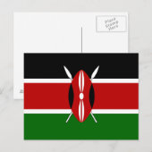 Flagge Kenias Postkarte (Vorne/Hinten)