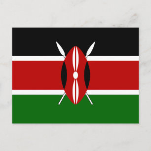 Flagge Kenias Postkarte