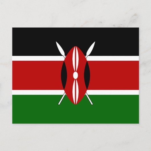 Flagge Kenias Postkarte (Vorderseite)