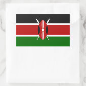 Flagge Kenias Rechteckiger Aufkleber (Tasche)