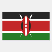 Flagge Kenias Rechteckiger Aufkleber (Vorderseite)