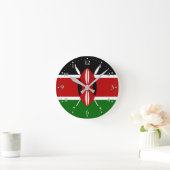 Flagge Kenias Runde Wanduhr (Zuhause)