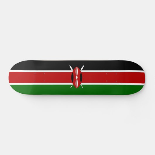 Flagge Kenias Skateboard (Horizontal)