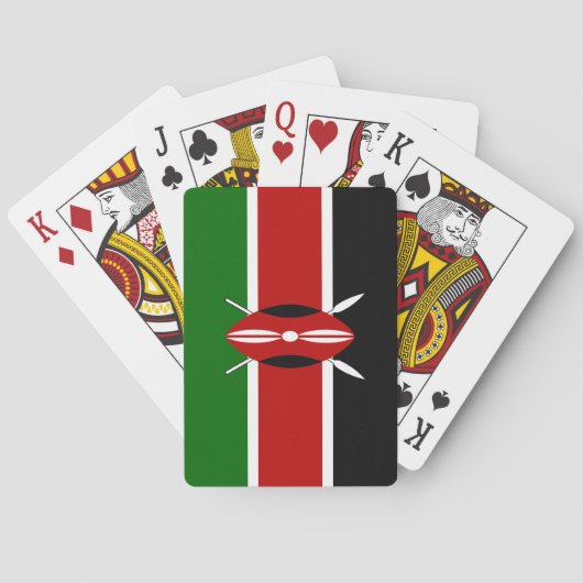 Flagge Kenias Spielkarten (Rückseite)