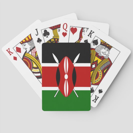 Flagge Kenias Spielkarten (Rückseite)