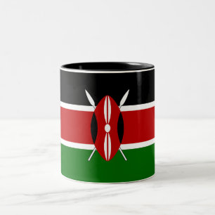 Flagge Kenias Zweifarbige Tasse