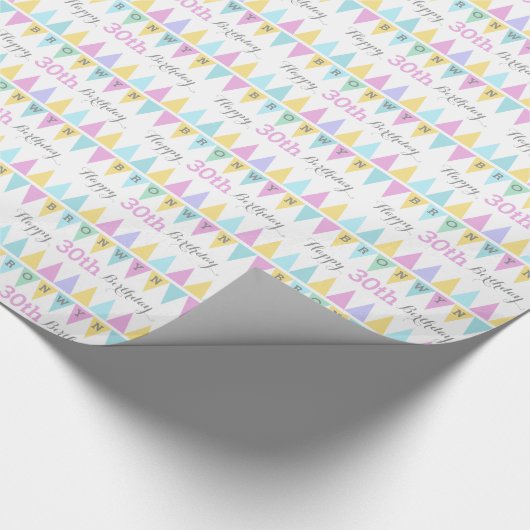 Flagge kennzeichnet weiße gemusterte Verpackung Geschenkpapier (Ecke)