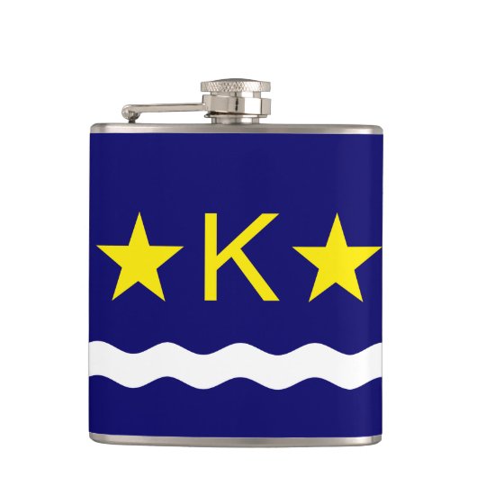 Flagge Kinshasa, Hip Flask im Kongo Flachmann (Vorderseite)