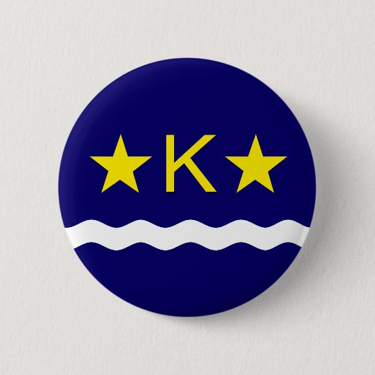 Flagge Kinshasa, Kongo Pinback Button (Vorderseite)