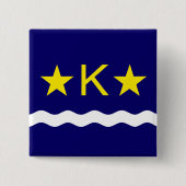 Flagge Kinshasa, Kongo Pinback Button (Vorderseite)