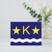 Flagge Kinshasa, Kongo Postkarte (Stehend Vorderseite)