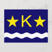 Flagge Kinshasa, Kongo Postkarte (Vorderseite)