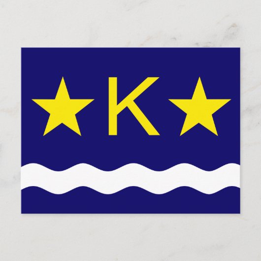 Flagge Kinshasa, Kongo Postkarte (Vorderseite)