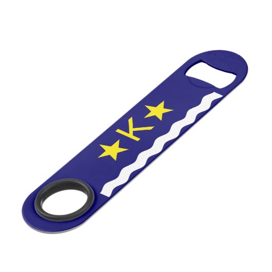 Flagge Kinshasa, Kongo Speed Bottle Opener Speed Flaschenöffner (Vorderseite Schrägansicht)