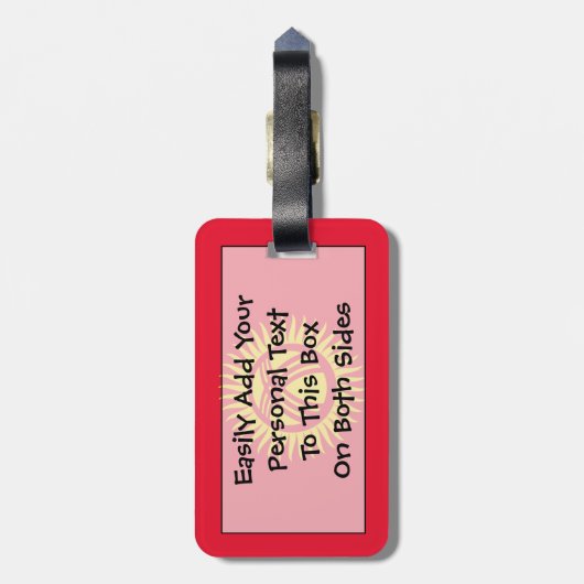 Flagge Kirgisistan einfacher Identifikation Gepäckanhänger (Rückseite vertikal)