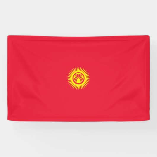 Flagge Kirgisistans Banner (Horizontal)
